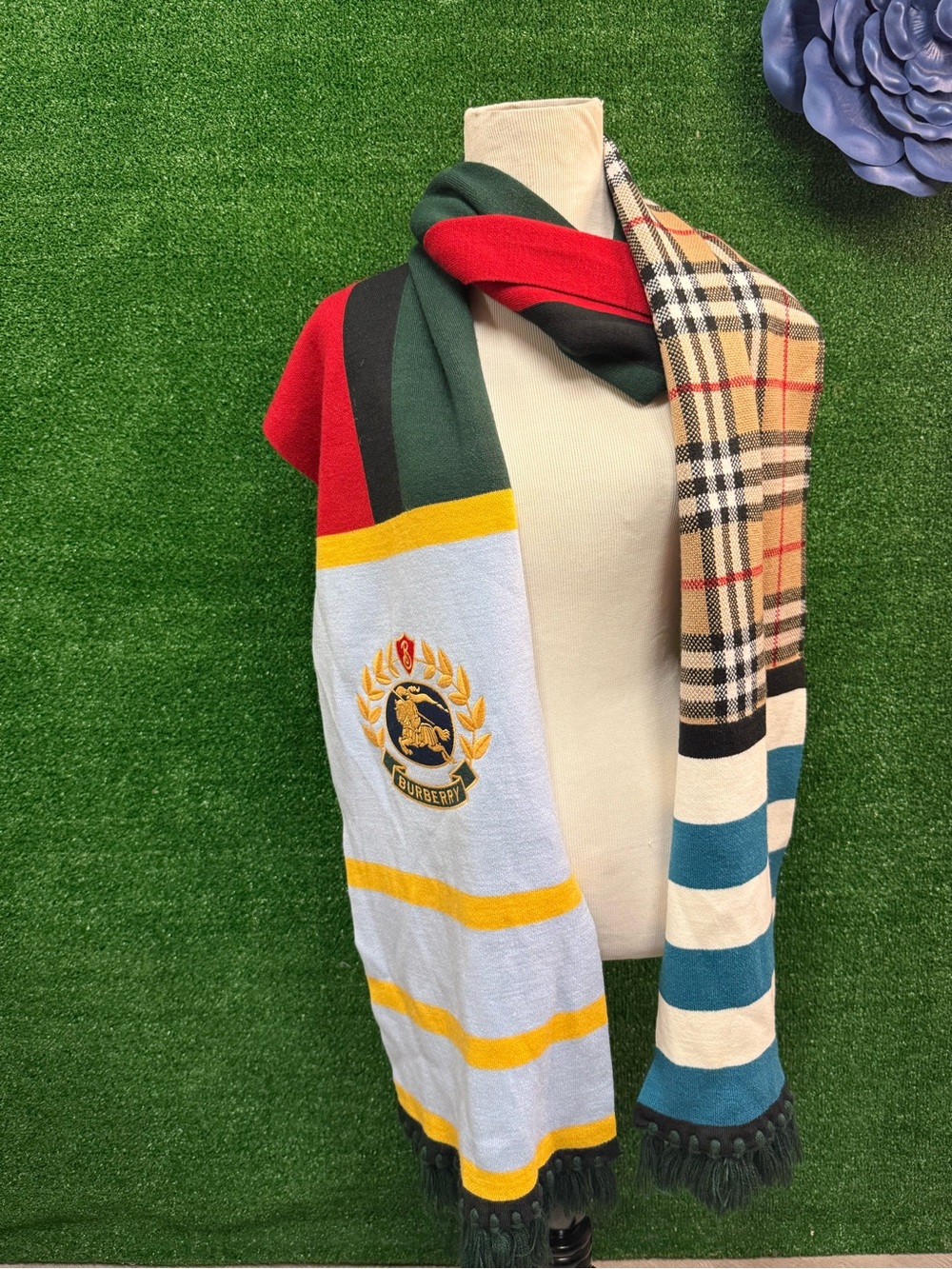 Burberry 2019 Limited Edition Cashmere Patch Football Scarf